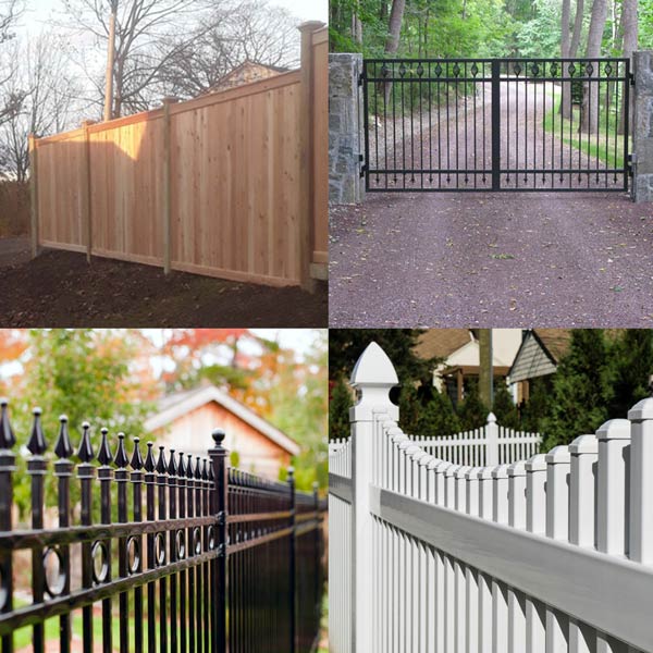 different types of fences